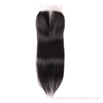 Natural Black Virgin Human Hair Lace Closure 2x6 4x6 Lace Closure 4x4 5x5 6x6 All Size Lace Closure Straight Wave With Baby Hair